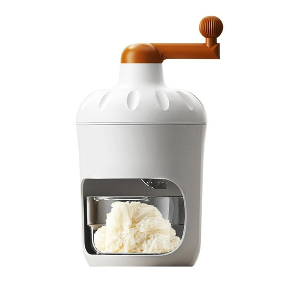 Hxlamzoo Hand Crank Shaved Ice Machine Manual Ice Crusher with 2 Ice Molds, Portable Non-Electric Ice Shaver for Home Use, Durable ABS++ Material, Easy to Clean & Store