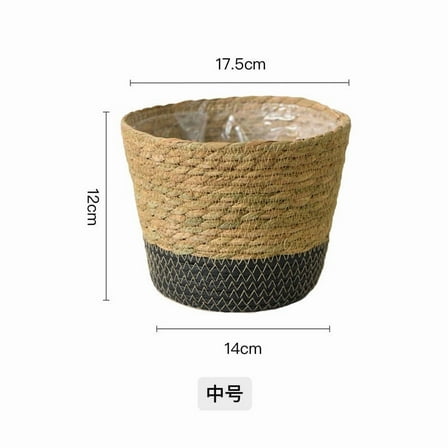 Hxlamzoo Hand-Woven Seagrass Planter Basket & Storage Box, Stackable Organizer for Home, Garden, Office, Bedroom, Pet Supplies