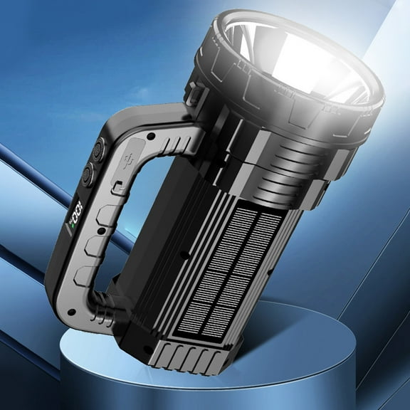 Hxlamzoo Handheld Strong Light Flashlight, Super Brightness, 3 Lighting Modes, Engineering Handle Design, IPX6 Flashlight, Rechargeable, for Indoor Outdoor Emergency