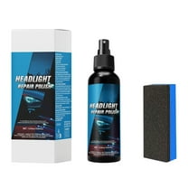 Hxlamzoo Headlight Restoration Kit - Long-Lasting Car Headlight Cleaner & Polish for Cars, Trucks, SUVs (120ml with Sponge)