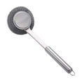 thumbnail image 1 of Hxlamzoo Heavy-Duty 304 Stainless Steel Long Handle Pot Scrubber Brush for Grill, Oven, Cookware – Durable Kitchen Cleaning Tool with Ergonomic Grip, 1 of 6