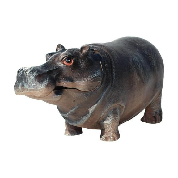 Hxlamzoo Hippo Shaped Resin Aquarium Bubbler Oxygen Pump Ornament | Waterproof Fish Tank Decor with Effortless Setup