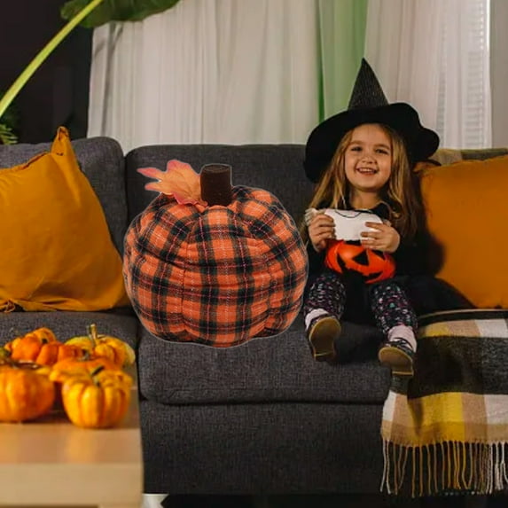 Hxlamzoo Home Supplies Clearance Fall Home New Favourite Delicate Checkered Pumpkin Fabric Material Warm Feel