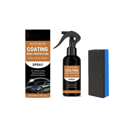 Hxlamzoo Hydrophobic Protective Coating Spray with Sponge – All-Weather Car Scratch Repair for Enhanced Wiper Performance & Glass Clarity (Universal 100ml)
