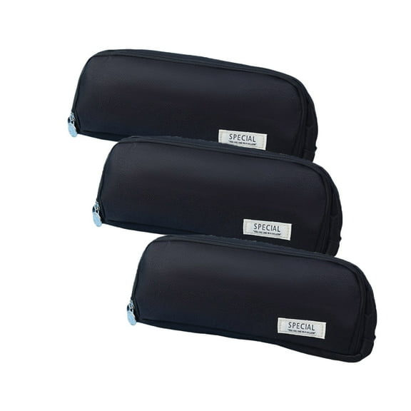 Hxlamzoo Japanese Korean Style 3-Pack Multi-Layer Cloth Pencil Case for Students | Durable Cross-Border Stationery Organizer with Multiple Compartments