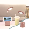 thumbnail image 1 of Hxlamzoo LED Desk Lamp for Home Office, Battery Operated Desk Light for Computer/Desktop - Small, Cute, 3 Colors, Rechargeable, Flexible Gooseneck, Pen Holder - Study Table Lamp for Bedroom Reading, 1 of 6