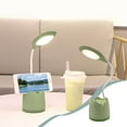 thumbnail image 1 of Hxlamzoo LED Desk Lamp for Home Office, Battery Operated Desk Light for Computer/Desktop - Small, Cute, 3 Colors, Rechargeable, Flexible Gooseneck, Pen Holder - Study Table Lamp for Bedroom Reading, 1 of 6