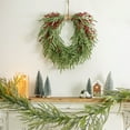 thumbnail image 1 of Hxlamzoo Large Artificial Green Christmas Wreath for Front Door - 60cm Handcrafted Holiday Decor with Grapevine Base, Indoor Outdoor Home Window Wall Decoration, 1 of 6