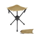thumbnail image 1 of Hxlamzoo Lightweight Portable Aluminum Alloy Camping Rotating Folding Chair Triangular Stool for Outdoor Hiking Fishing Barbecue Picnic, 1 of 1