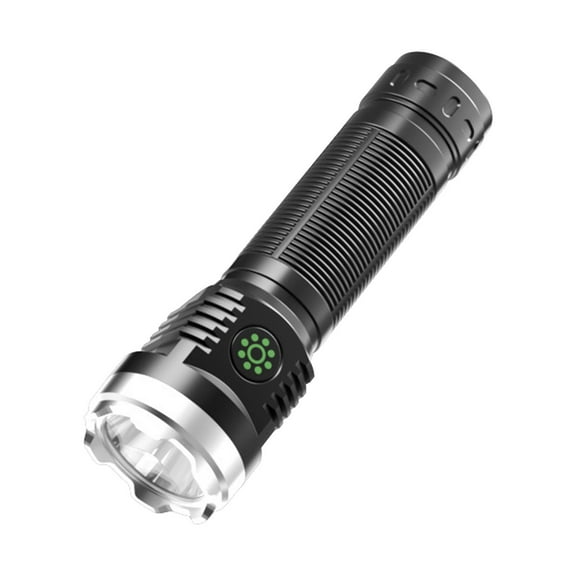 Hxlamzoo Long-Range USB-Rechargeable Flashlight with 4 Modes (High/Low/Strobe/Spotlight), 1.5-2H Runtime, 30Min Fast Charge, Ultra-Light for Camping, Hiking & Emergencies