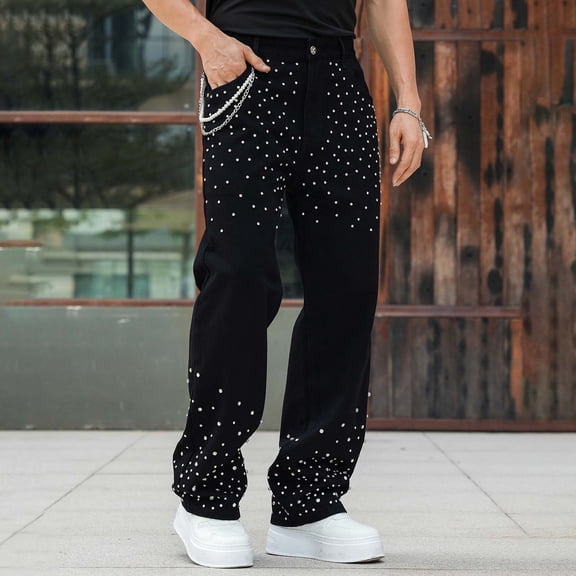 Hxlamzoo Men's Vintage Cargo Pants Outdoor Breathable Oversized Comfortable Elastic Waist Drawstring Closure with Pockets for Casual Fashion