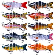Hxlamzoo Multi-Stage Fish Sinking, Hardened Fibers, Thick, Hand-painted Clear Coat, Lifelike Design and In-water Patterns, Realistic Characteristics and Incredibly Responsive Impact