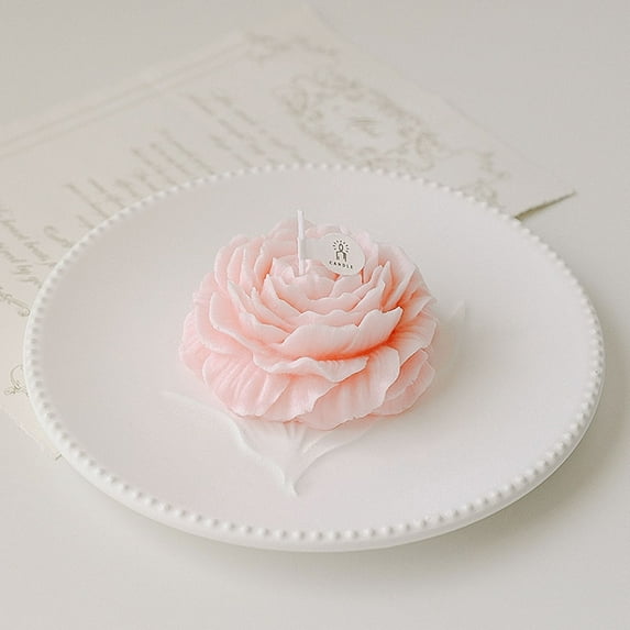 Hxlamzoo Peony Candles Gifts for Women, Soy Wax Aromatherapy Candle, Room Decor Cute Flower Shaped Scented Candles, Aesthetic Decorative