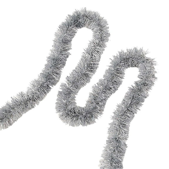 Hxlamzoo Pink Tinsel Garland Christmas Foil Tinsel Garland Decoration Metallic Banner Wall Hanging Tinsel Streamers Garland for Christmas Tree Birthday Party Decorations, 2M