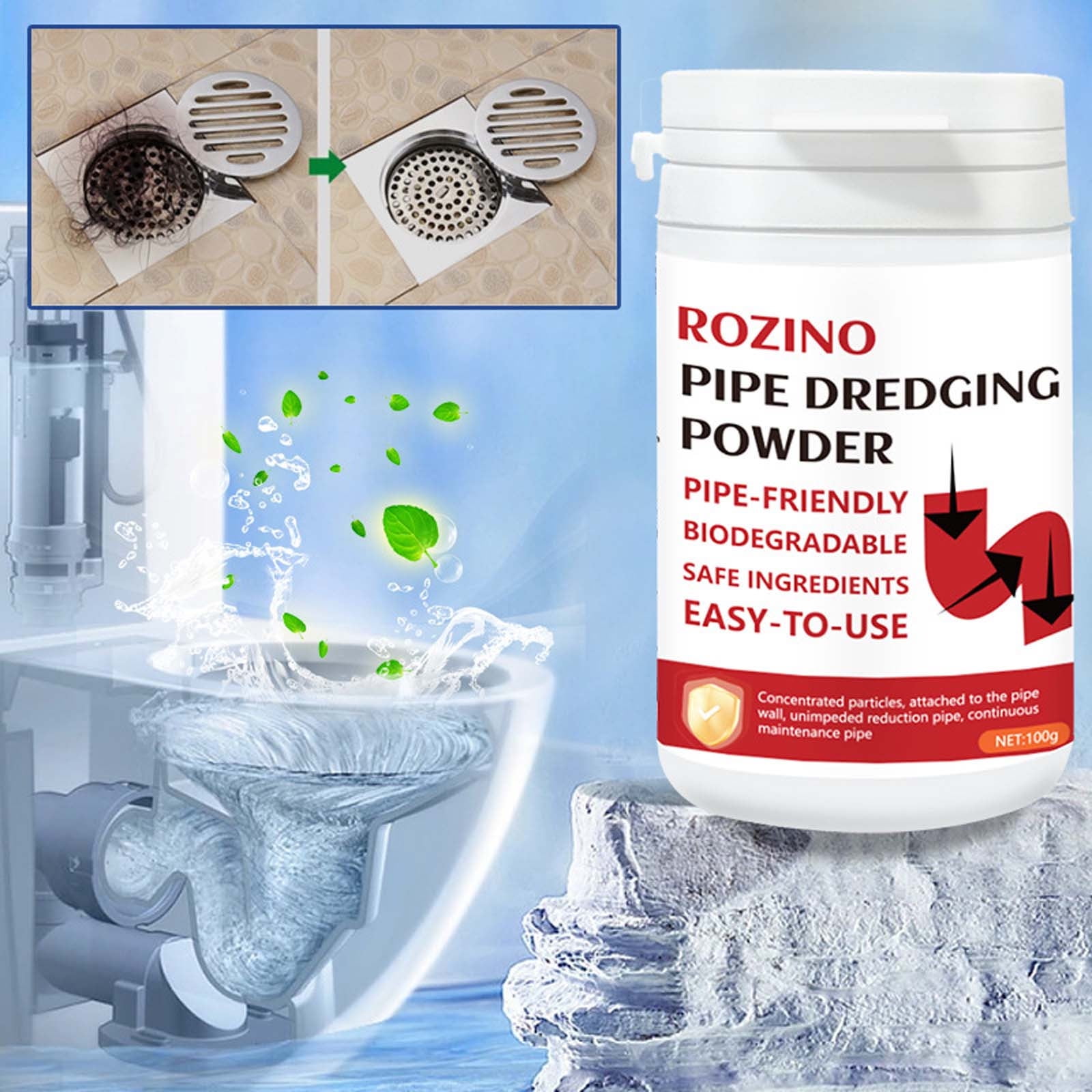 Hxlamzoo Pipe Unclogging Agent Powerful Dissolving Liquid Through The