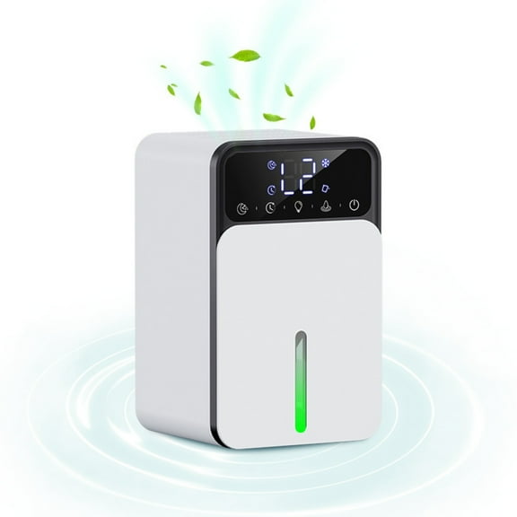 Hxlamzoo Portable Dehumidifier 1500ml with 3 Modes, 12H Timer, 7-Color Lights, Clothes Drying for Bedroom Bathroom Home