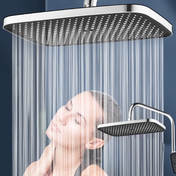 Hxlamzoo Rain Shower Head Oversized Panel Rainfall Shower Head Rotating Adjustment Waterfall Showerhead Rain Setting Shower Heads Bathroom Shower Head High Pressure Shower Head Detachable Shower Head