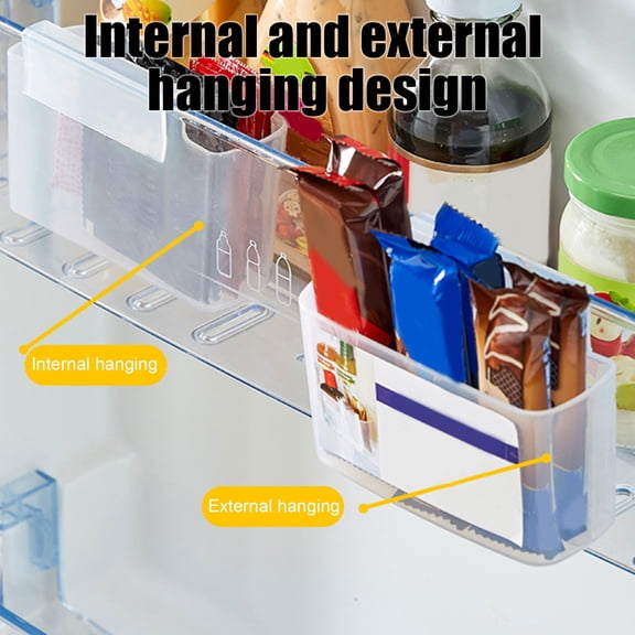 Hxlamzoo Semi-Transparent Refrigerator Storage Box with Buckle Design for Seasoning Bags & Small Items – Durable Plastic, Space-Saving Organizer (11x4x6cm)