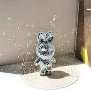 Hxlamzoo Silver Mirror Disco Ball Bunny Unique Mosaic Mirror Disco Ball Easter Rabbit Table Centerpiece for Wedding Decor Party Supplies