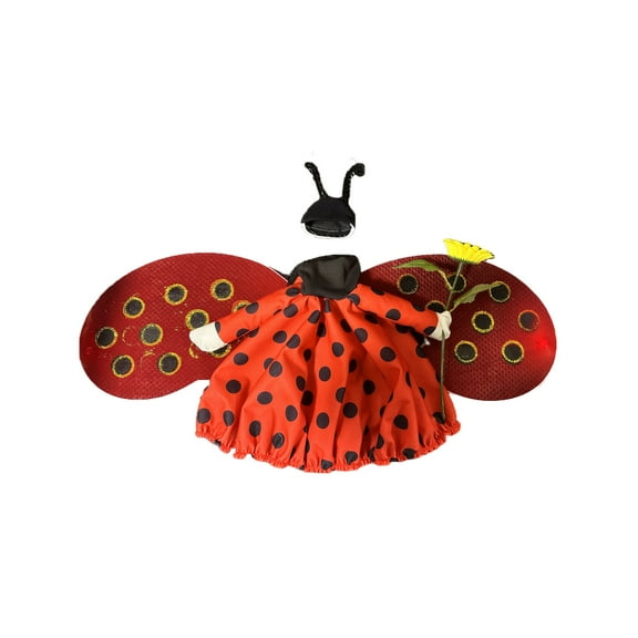 Hxlamzoo Spring Ladybug Goose Outfit Lawn Porch Goose Clothes with Wings Spring Ladybug Outdoor Patio Yard Lawn Art Decoration