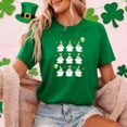 thumbnail image 1 of Hxlamzoo St Patrick's Day Shirt Women Lucky Four-Leaf Clover Graphic Shamrock Tshirt Spring Short Sleeve Tee Tops, 1 of 7