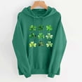 thumbnail image 1 of Hxlamzoo St. Patricks Day Hoodie for Women 2026 Long Sleeve Shamrock Irish Clover Shirts Saint Pattys Hooded Sweatshirt, 1 of 5