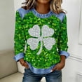 thumbnail image 1 of Hxlamzoo St. Patricks Day Shirt Women 2026 Long Sleeve Button Down Irish Clover Shamrocks Tunic Tops Saint Patty's Day Outfit, 1 of 5