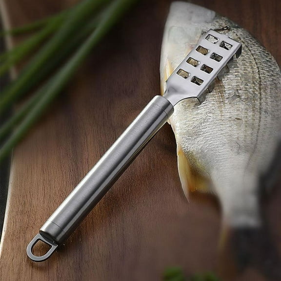 Hxlamzoo Stainless Steel Fish Scaler - Efficient Scale Remover Tool with Ergonomic Handle, Durable & Easy Clean Kitchen Gadget for Safe Fish Preparation
