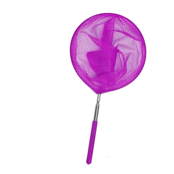 Hxlamzoo Stainless Steel Retractable Fishing Net for Kids - Portable Outdoor Insect & Shrimp Catcher with Safety Handle, Foldable Design for Parent-Child Nature Exploration (Assorted Colors)