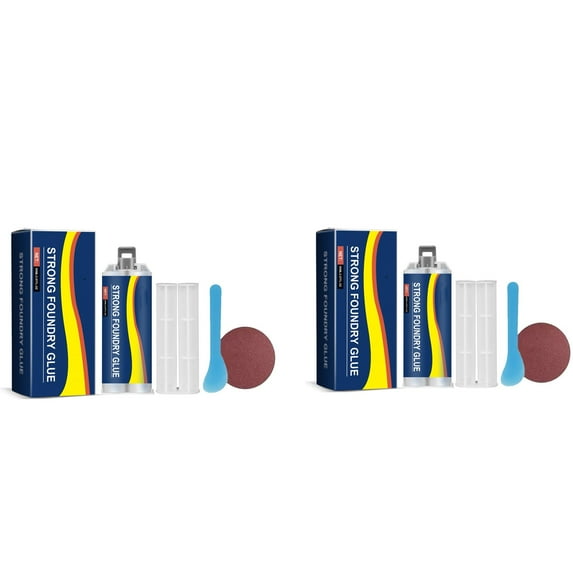 Hxlamzoo Strong Foundry Glue 2pc (85ml) - High-Temperature Resistant (285°C), Fast-Curing Metal & Concrete Adhesive for Casting Repairs