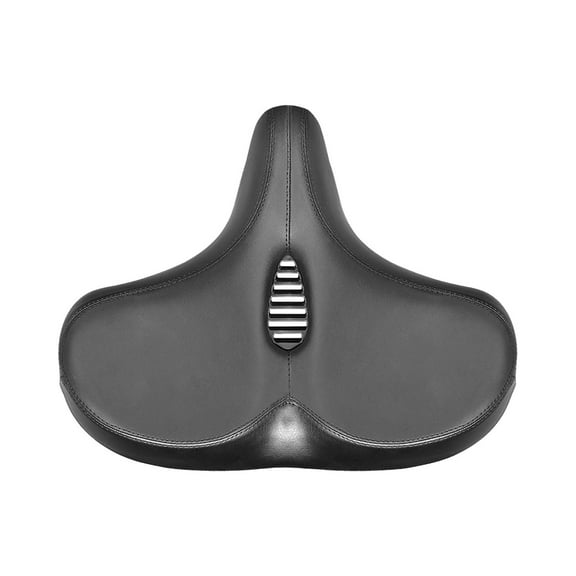 Hxlamzoo Thick Sponge Mountain Bike Seat Cushion - Extra Large Soft Bicycle Saddle (32x26x9cm) with Double Spring Shock Absorption & Hollow Ventilation Design