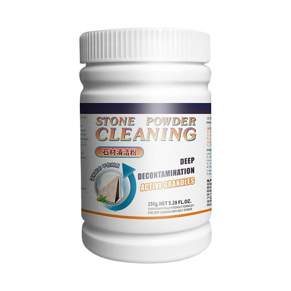 Hxlamzoo Tile Cleaner & Polishing Powder - Effortlessly Removes Stains, Safe for Granite, Marble & Quartz Surfaces | No-Water Formula