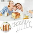 thumbnail image 2 of Toast Bread Holder 6 Slice Holes Stainless Steel Toast Holder For... 2 of 10