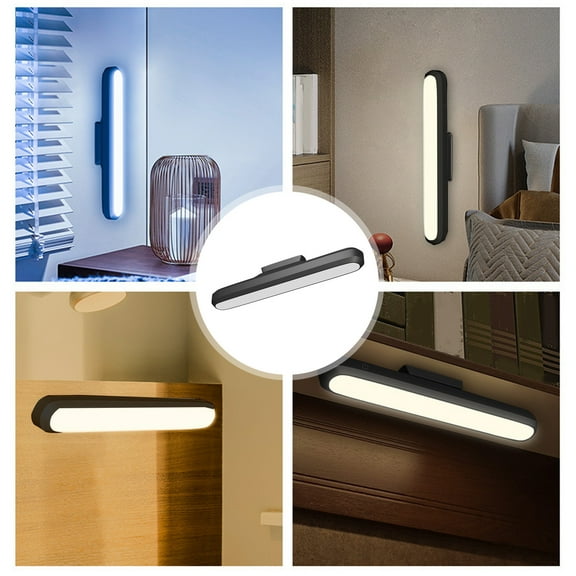 Hxlamzoo USB Charging Lights with Remote Control, LED Magnetic Battery Operated Strip Light, Adjustable Brightness, Wireless Under Cabinet Eye Protection Light for Closet Kitchen