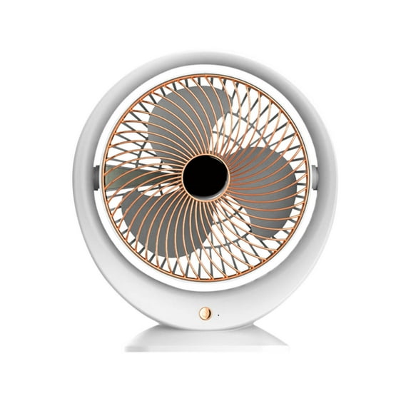 Hxlamzoo USB Rechargeable Desk Fan, 3 Speed Portable Fan with 1200mAh Battery, Quiet Cooling Fan for Office, Dormitory, Cycling, Camping, Indoor and Outdoor Use