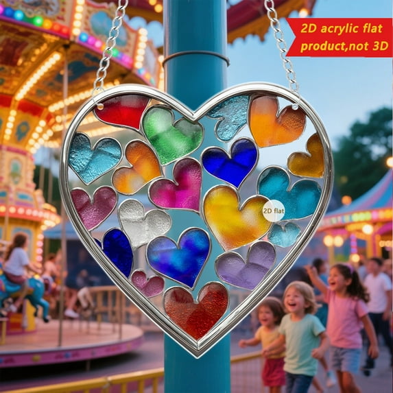 Hxlamzoo Unique Colorful Love Hanging Decoration for Indoor & Outdoor Door Window Decor