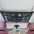 thumbnail image 1 of Hxlamzoo Upgrade Car Ceiling Cargo Net Pocket,27.5"x19.7" Strengthen Load-Bearing and Droop Less Double-Layer Mesh Car Roof Storage Organizer,Truck SUV Travel Long Trip Camping Interior Accessories, 1 of 9