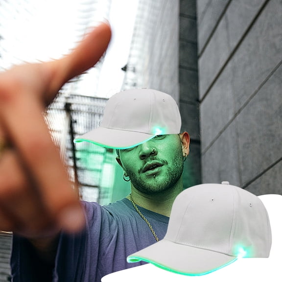 Hxlamzoo Upgraded 2025 LED Light Up Baseball Cap - Adjustable Flash Glow Party Hat for Raves, Festivals & Stage Performances