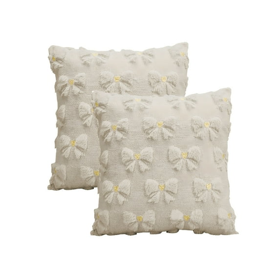 Hxlamzoo Valentines Day Pillow Covers 18 ×18 Set of 2 Valentines Day Decoration Heart Embroidered Soft Plush Faux Fur Jacquard Throw Pillows Covers Decorative Pillow Covers for Couch, Bed