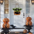 thumbnail image 1 of Hxlamzoo Vibrant Halloween Door Hanging Decor - Paper Pumpkin Bat Ghost Decorations for Indoor Outdoor Party, Spooky Reusable Door Hanger for Halloween Party Decorations (41x23cm), 1 of 6