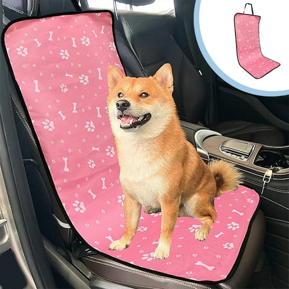 Hxlamzoo Waterproof Dog Car Seat Cover For Back Seat,Collapsible Scratchproof Dog Car Seat Cover, Nonslip Dog Seat Cover With Belt, Universal Size Fits for Car/Truck/SUV, 41.7*19.4 Inch