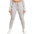thumbnail image 1 of Hxlamzoo Women's Casual Athletic Sweatpants Solid Elastic Waist Drawstring Pants with Pockets, 1 of 4