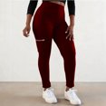 thumbnail image 1 of Hxlamzoo Women's Plus Size Athletic Yoga Pants Stretch Elastic Waist Zipper Pockets Solid Color Long Pants, 1 of 5