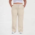 thumbnail image 1 of Hxlamzoo Women's Plus Size Casual Sweatpants Drawstring Solid Color Sporty Pants with Pockets, 1 of 5