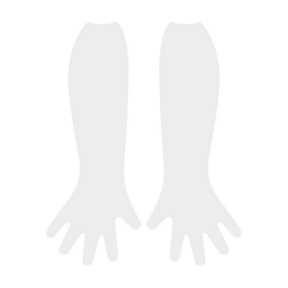 Hxlazmoo 5 Pairs Extra Long Disposable Plastic Gloves for Kitchen, Cleaning, Cooking, Hair Coloring - Durable, Waterproof, Oil-Resistant for Women Household Use