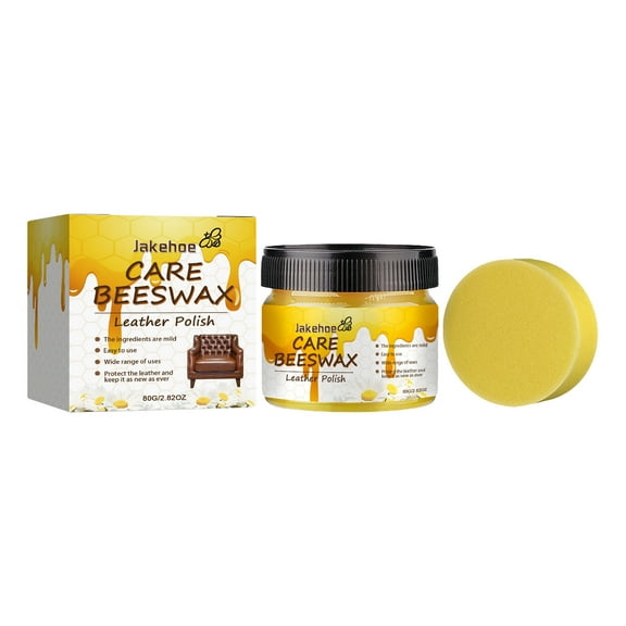 Hxlazmoo 80g Leather Care Wax - Protective Wax for Furniture, Car Seats & Accessories with Waterproofing & UV Protection
