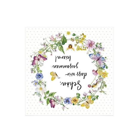 Hxlazmoo Easter Flower Theme Disposable Napkins for Party Decorations, 40 Pcs | Soft & Skin-Friendly | 16.5x16.5cm White Paper Napkins