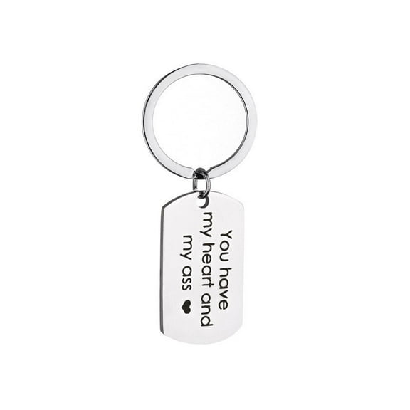 Hxlazmoo Funny Stainless Steel Keychain Gift for Husband - Creative Anniversary Keepsake with Humorous Message