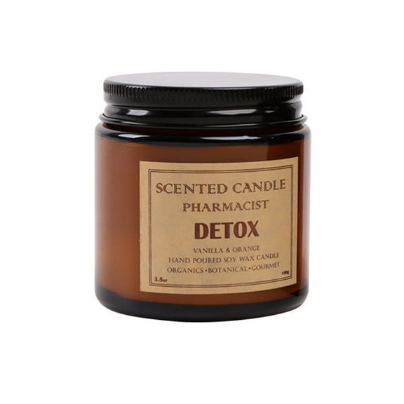 Hxlazmoo Natural Soy Aromatherapy Candle in Amber Glass Jar - Vanilla Orange Scent, Long-Lasting Burn, Ideal Gift for Home Decor, Holidays, Birthdays