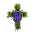 thumbnail image 1 of Hxlazmoo Purple Easter Crosses Wreath for Spring Door Decor - Wooden Home Decoration, 19.68x11.81in Indoor/Outdoor Festive Wall Hanging, 1 of 9